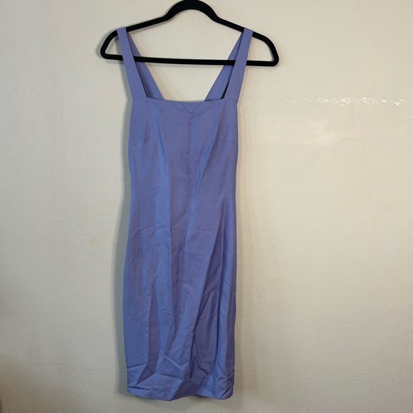 Ann Taylor Silk Periwinkle Square Neck Dress - Picture 1 of 5